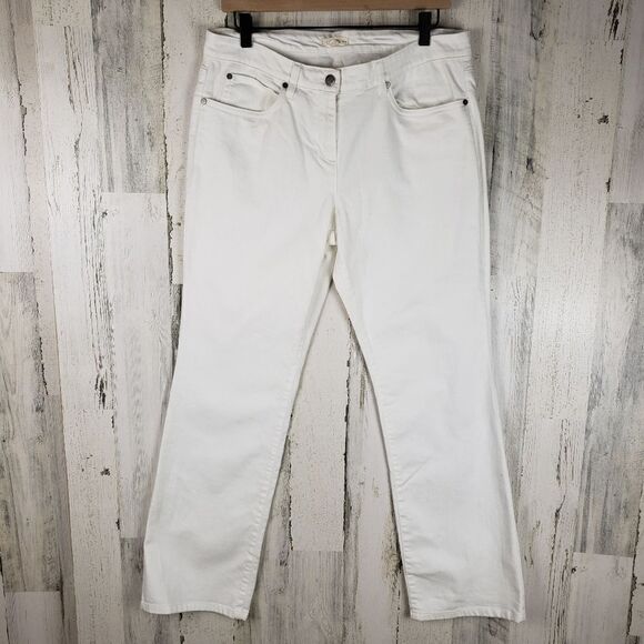 Eileen Fisher Organic Cotton Jeans Sz M - Picture 1 of 8